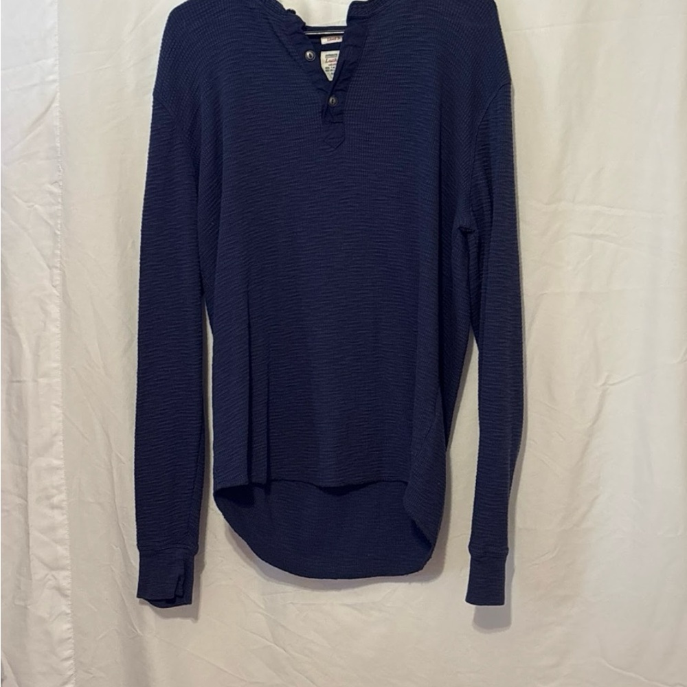 Lucky Brand Deep Blue Long Sleeve Top